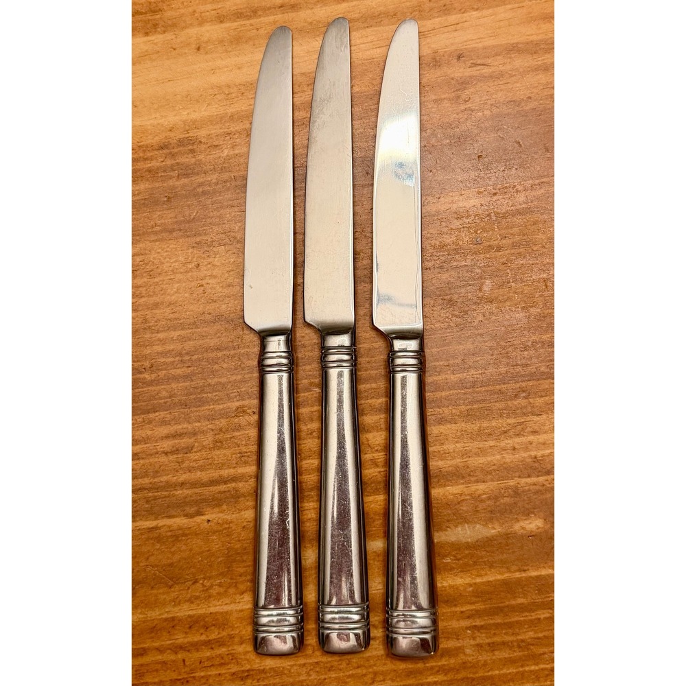 Reed and Barton‎ Longwood II Stainless Steel Dinner Knives Set of 3 Replacement